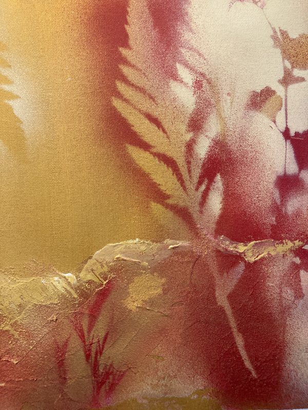Goldene Berge (Acryl-MixMedia 30x40, gerahmt 40x50cm) – Bild 5