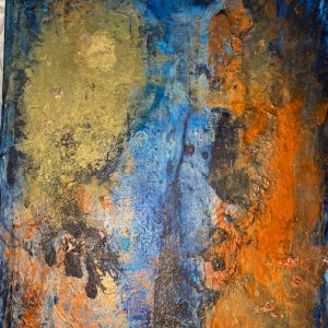 Annäherung Mixed-Media, Acryl mit Struktur