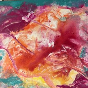 Paradiesvogel (50x60 cm, Acryl auf Leinwand)