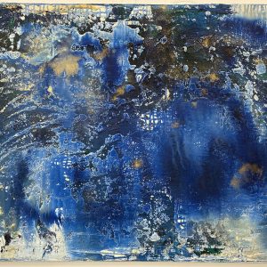 Arktis mit Goldschimmer (Mixed-Media) 80x60 cm