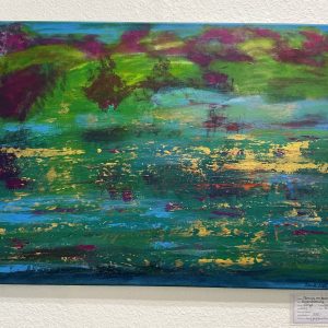 Seerosenteich (Acryl auf Leinwand) 70x50 cm